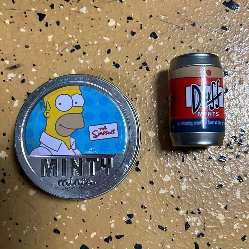 Brand New Simpsons Mints in Collectable Containers.